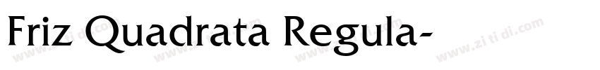 Friz Quadrata Regula字体转换